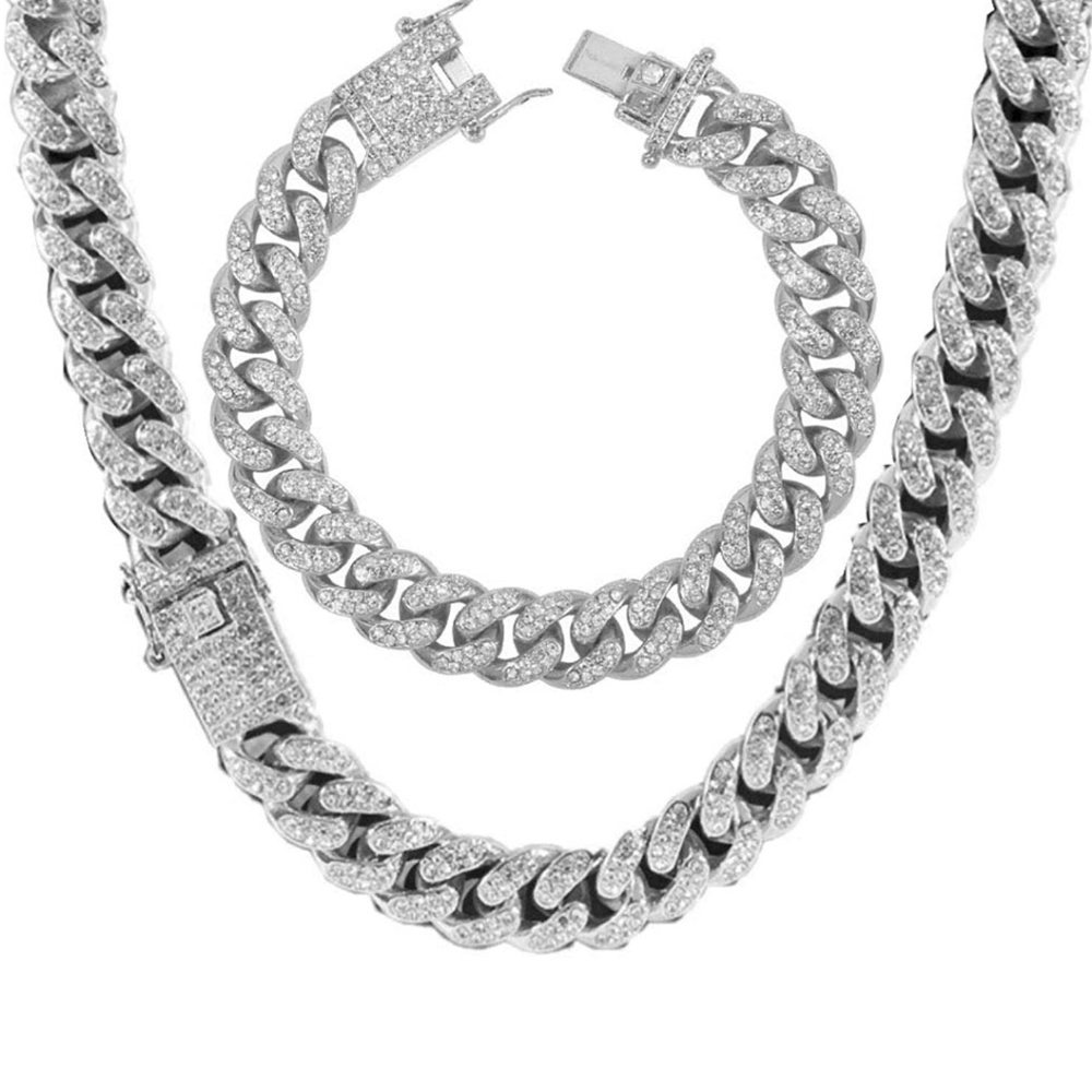 Cuban Chains 18K gold Plated Iced-Out Necklace